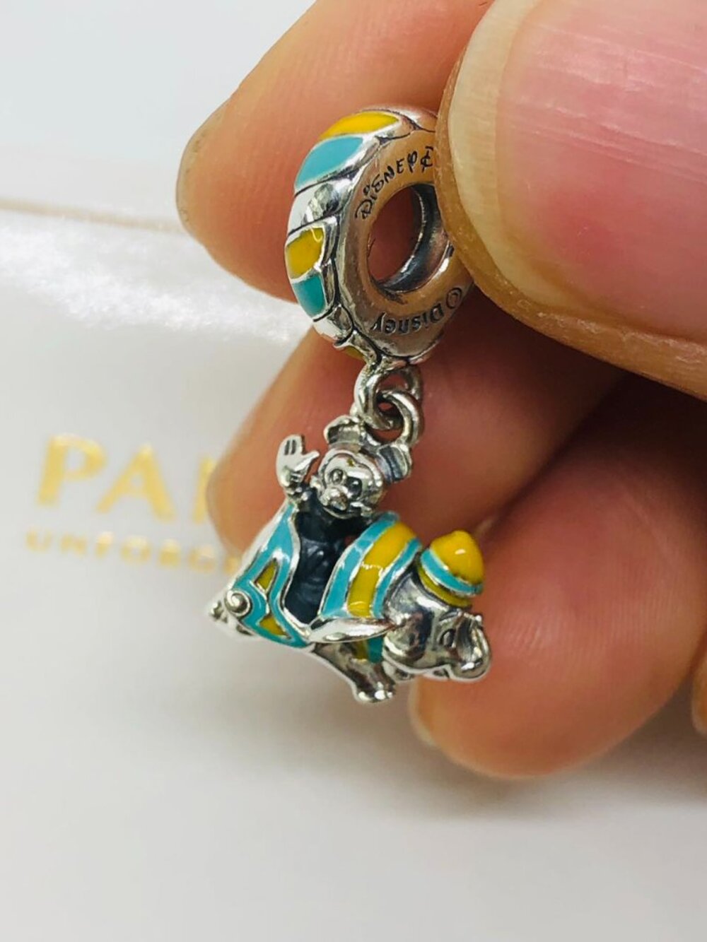 Pandora Disney Parks Mickey Mouse on Dumbo the Flying Elephant Dangle Charm